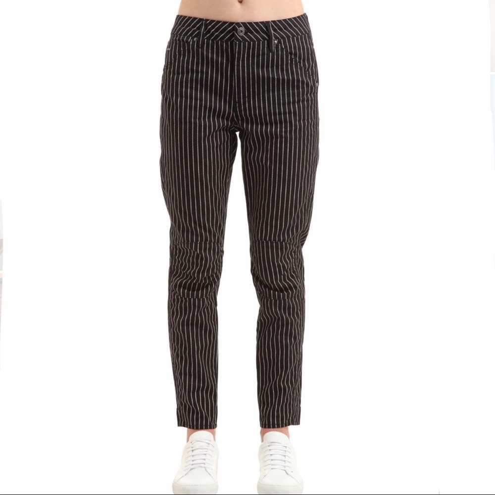 NEW G Star Raw Womens Mid Boyfriend Pinstripe Jeans Size 25/32